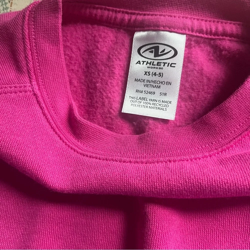 Athletic Works Kids Matching Set Pink Crewneck & Joggers